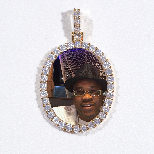 3D Oval Custom Picture Pendant