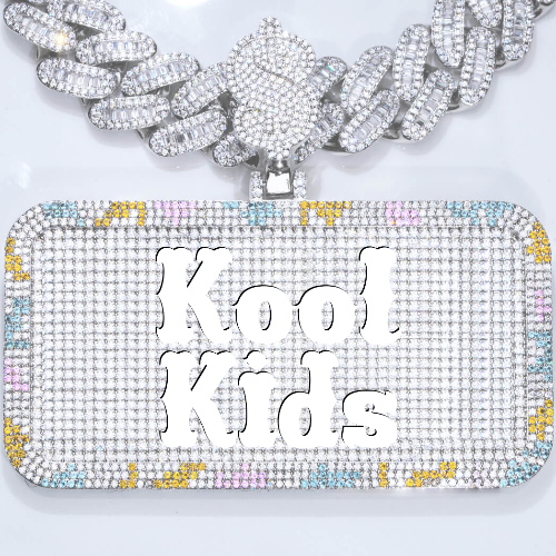 CUSTOM LETTER NECKLACE 3D COLORFUL SQUARE