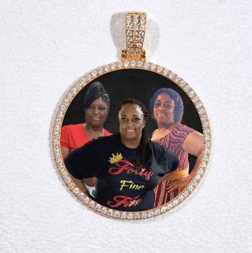 MEDIUM 3D CIRCLE CUSTOM PICTURE PENDANT