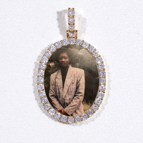 3D Oval Custom Picture Pendant