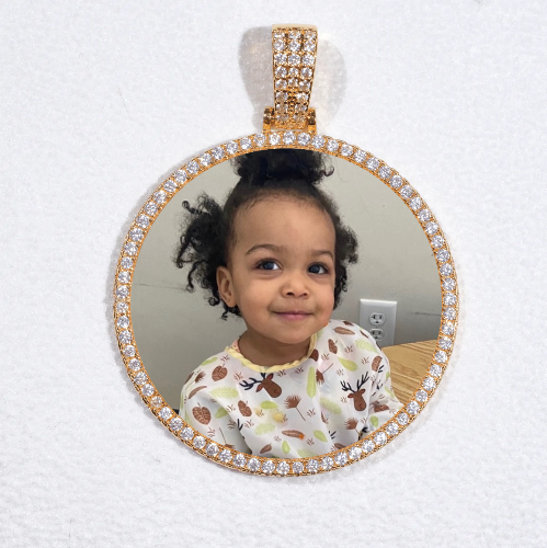 MEDIUM 3D CIRCLE CUSTOM PICTURE PENDANT