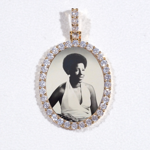 3D Oval Custom Picture Pendant