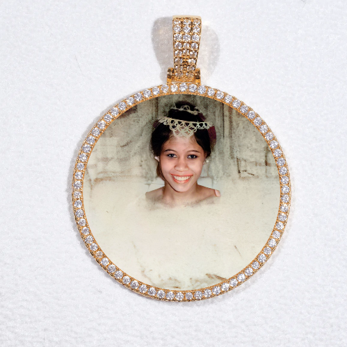 MEDIUM 3D CIRCLE CUSTOM PICTURE PENDANT
