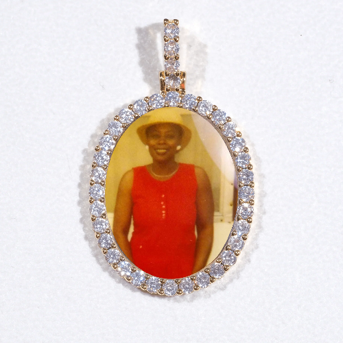 3D Oval Custom Picture Pendant