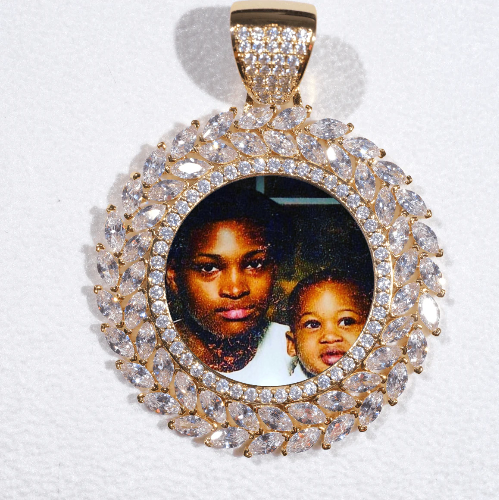 Large 3D Wheat Ear Custom Picture Pendant
