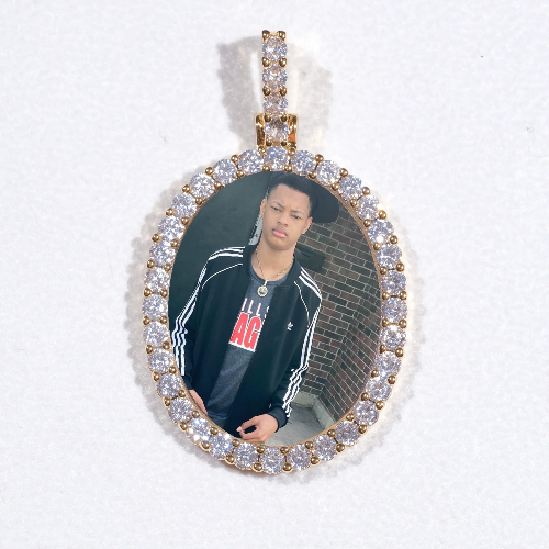 3D Oval Custom Picture Pendant