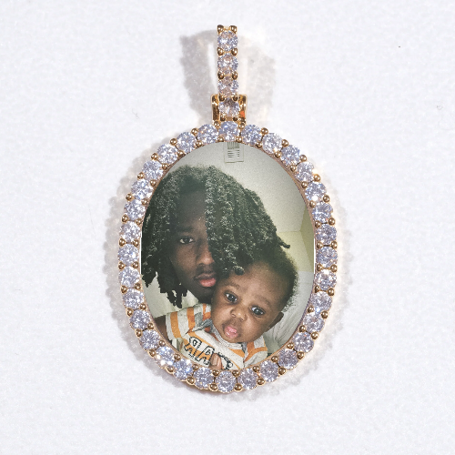 3D Oval Custom Picture Pendant