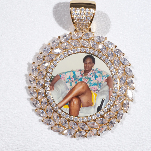 Large 3D Wheat Ear Custom Picture Pendant
