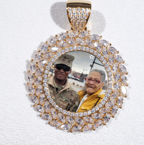 Large 3D Wheat Ear Custom Picture Pendant