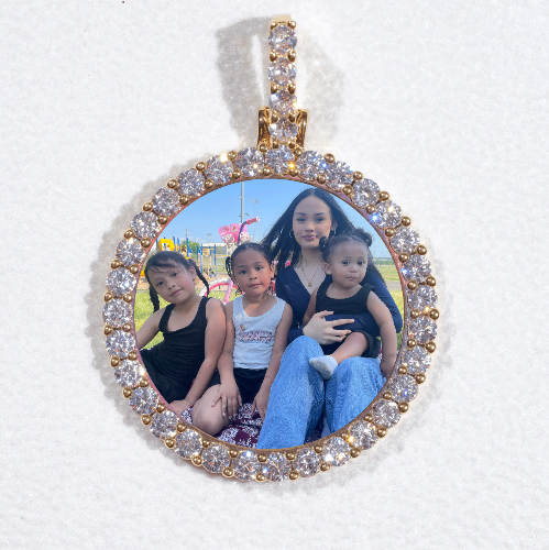 3D CIRCLE CUSTOM PICTURE PENDANT SMALL SIZE