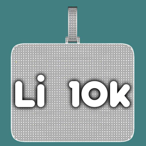 CUSTOM LETTER NECKLACE 3D BIG SQUARE