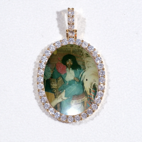 3D Oval Custom Picture Pendant