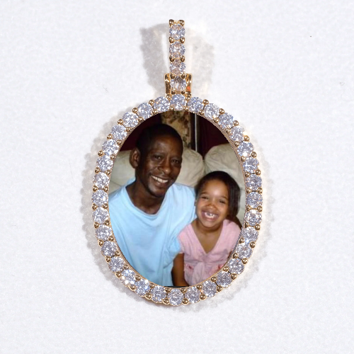 3D Oval Custom Picture Pendant