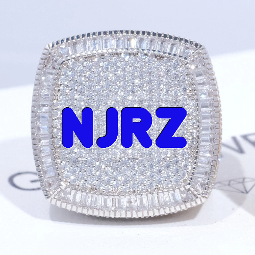 CUSTOM LETTER 3D ICED RING