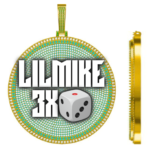 CUSTOM LETTER NECKLACE 3D BIG DISC
