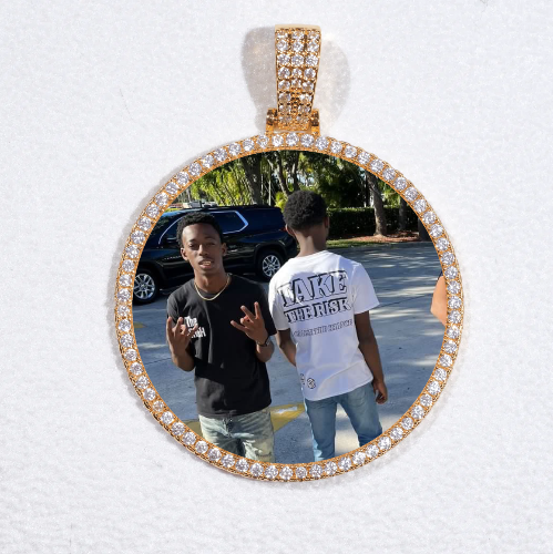 MEDIUM 3D CIRCLE CUSTOM PICTURE PENDANT