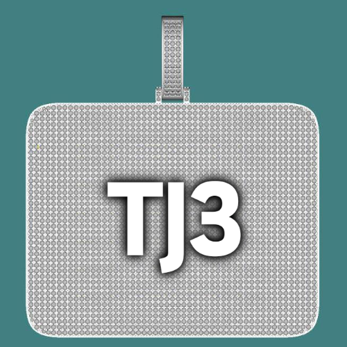 CUSTOM LETTER NECKLACE 3D BIG SQUARE