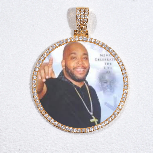 MEDIUM 3D CIRCLE CUSTOM PICTURE PENDANT