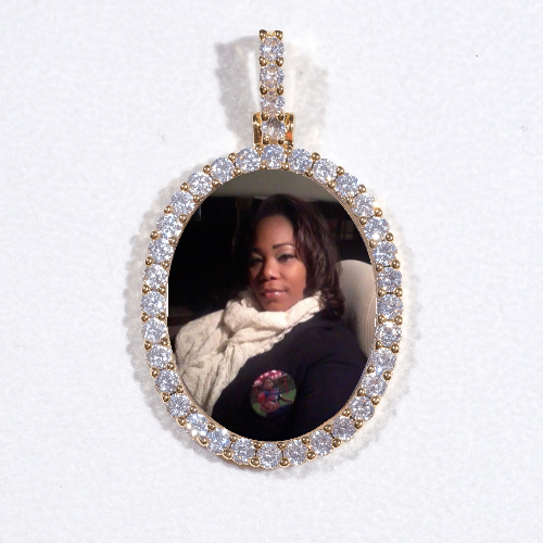 3D Oval Custom Picture Pendant