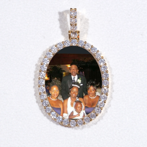 3D Oval Custom Picture Pendant