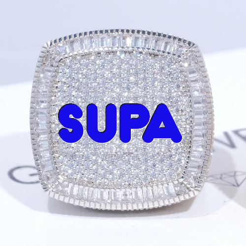 CUSTOM LETTER 3D ICED RING