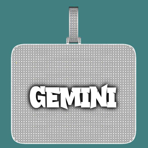 CUSTOM LETTER NECKLACE 3D BIG SQUARE