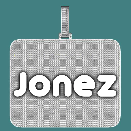CUSTOM LETTER NECKLACE 3D BIG SQUARE