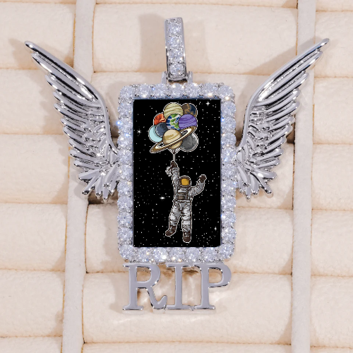 RIP WING 3D CUSTOM PICTURE PENDANT