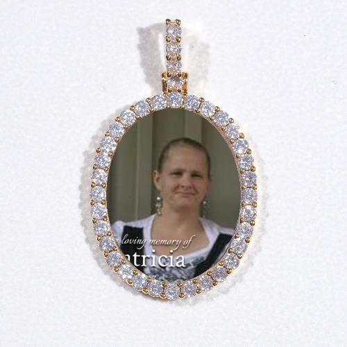 3D Oval Custom Picture Pendant