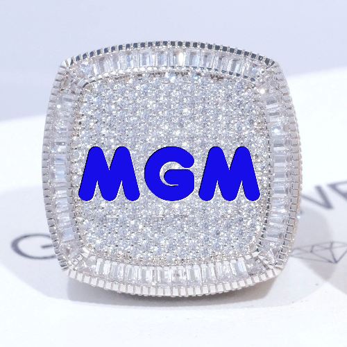 CUSTOM LETTER 3D ICED RING