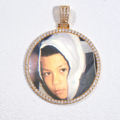 MEDIUM 3D CIRCLE CUSTOM PICTURE PENDANT