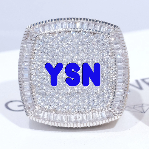 CUSTOM LETTER 3D ICED RING