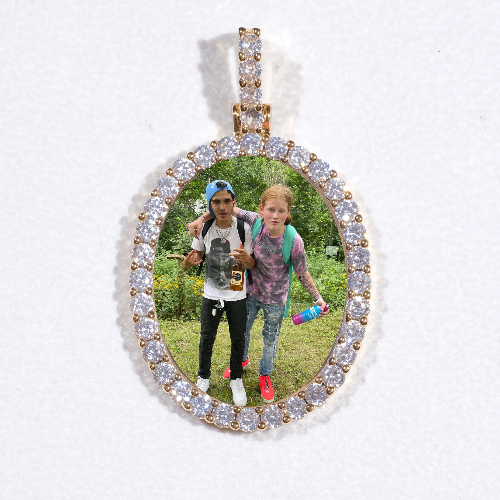 3D Oval Custom Picture Pendant