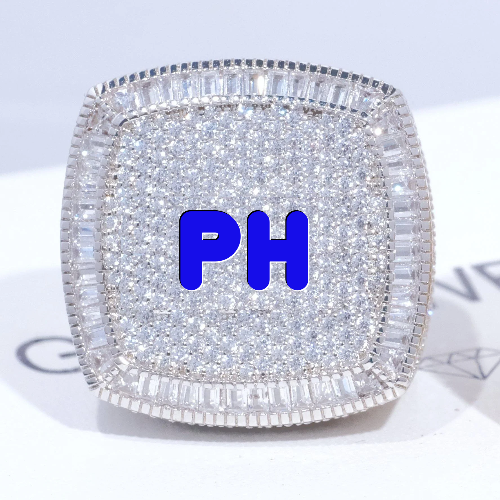 CUSTOM LETTER 3D ICED RING