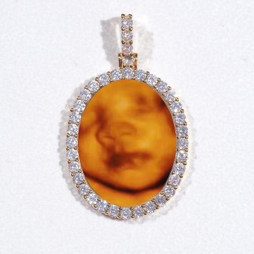 3D Oval Custom Picture Pendant