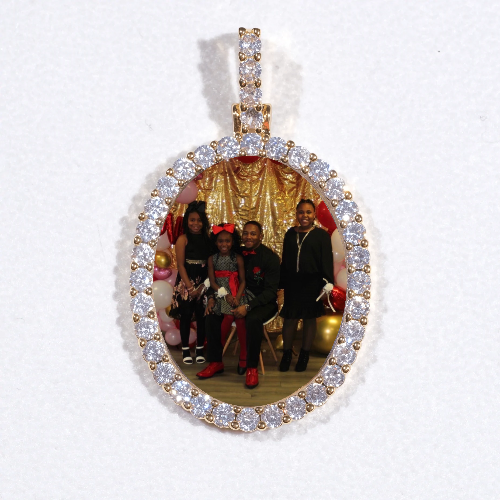 3D Oval Custom Picture Pendant