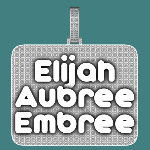 CUSTOM LETTER NECKLACE 3D BIG SQUARE