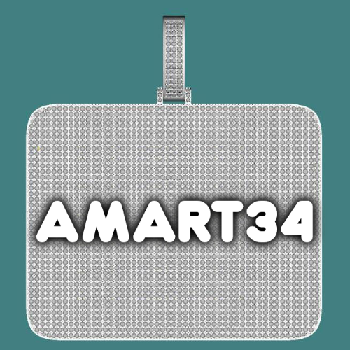 CUSTOM LETTER NECKLACE 3D BIG SQUARE