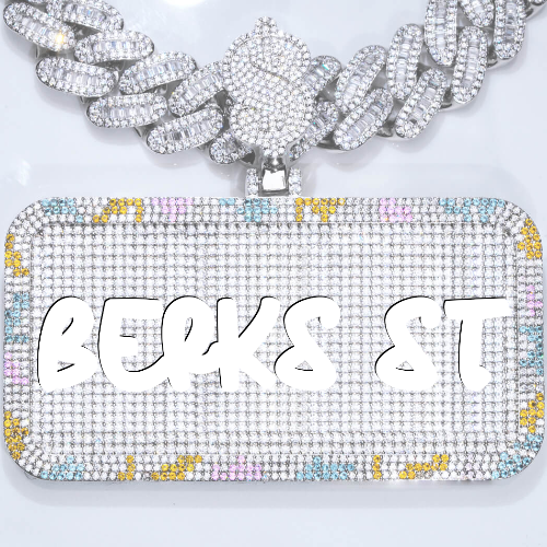 CUSTOM LETTER NECKLACE 3D COLORFUL SQUARE