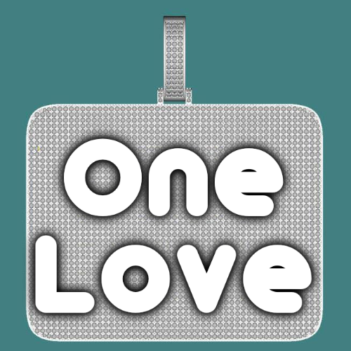 CUSTOM LETTER NECKLACE 3D BIG SQUARE