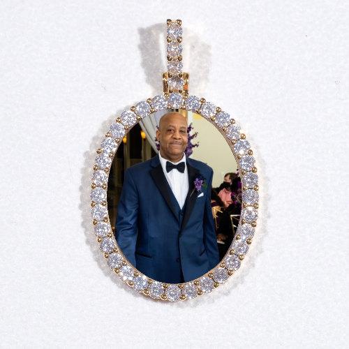 3D Oval Custom Picture Pendant