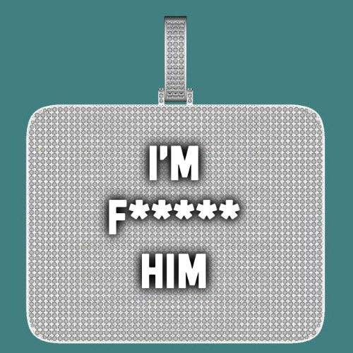CUSTOM LETTER NECKLACE 3D BIG SQUARE