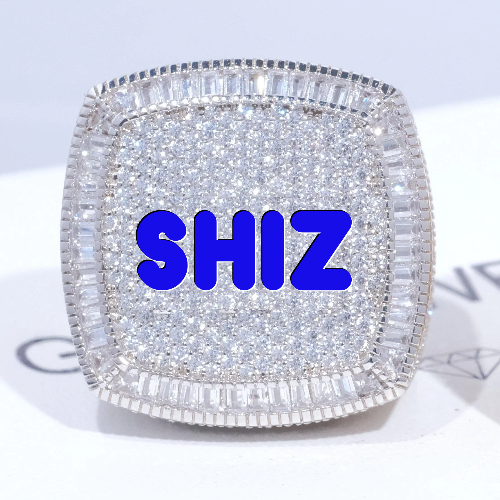 CUSTOM LETTER 3D ICED RING