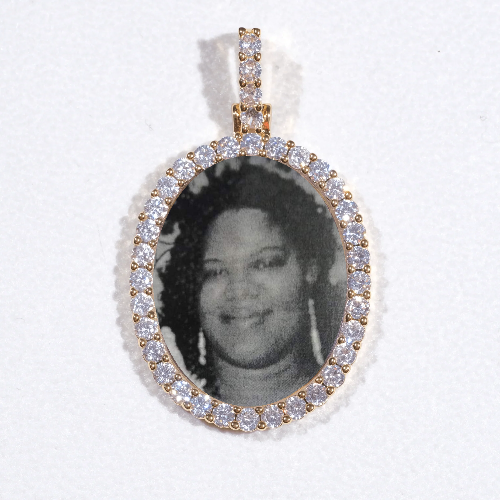 3D Oval Custom Picture Pendant