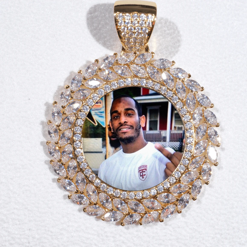 Large 3D Wheat Ear Custom Picture Pendant