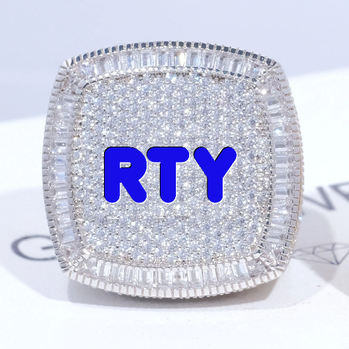 CUSTOM LETTER 3D ICED RING
