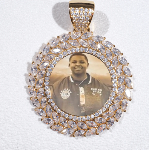 Large 3D Wheat Ear Custom Picture Pendant