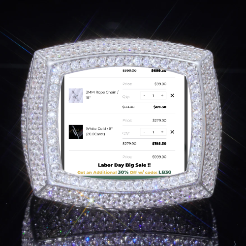 3D CUSTOM PICTURE ICED RING