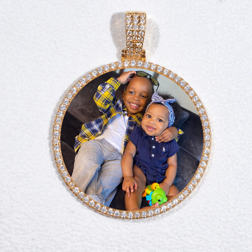 MEDIUM 3D CIRCLE CUSTOM PICTURE PENDANT