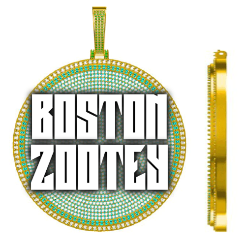CUSTOM LETTER NECKLACE 3D BIG DISC